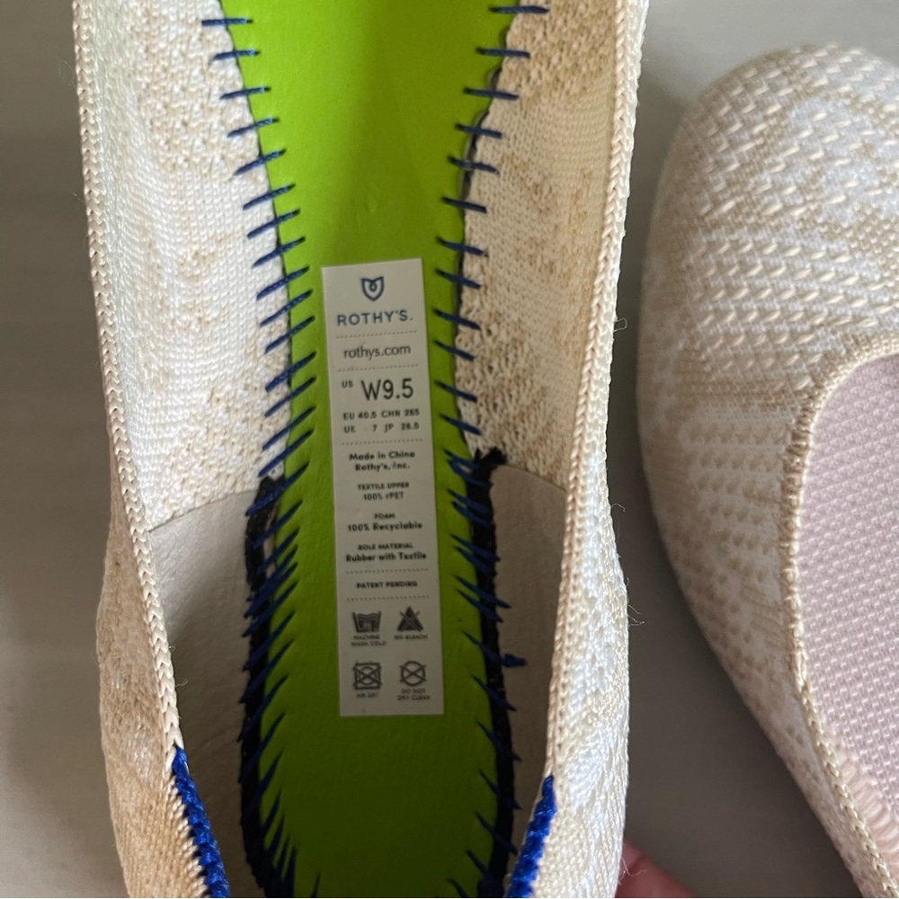 Rothy’s•The Square Lily Knit Fabric Slip On Ballet Flat•Size 9.5 - Picture 8 of 8